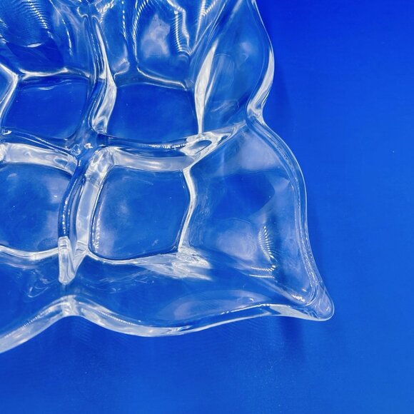 Shannon Fiori Crystal 4-Section Serving Platter Nuts Candies Condiments - Picture 4 of 10